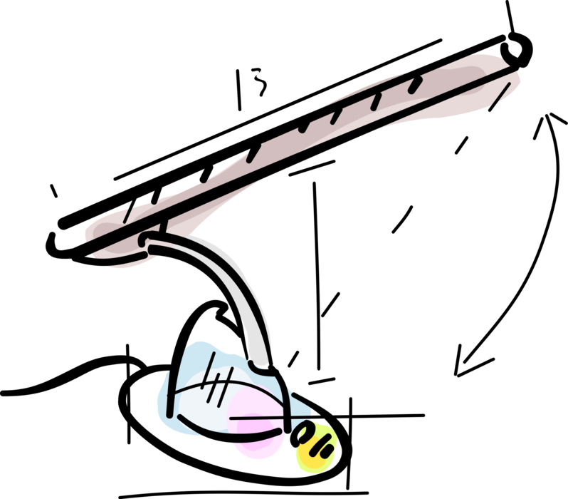 Vector Illustration of Acoustic-to-Electric Transducer Computer Microphone or Mic