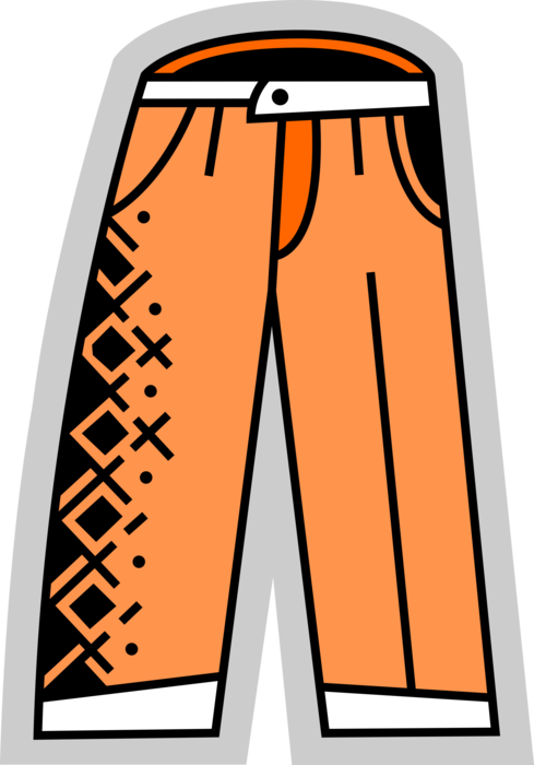 Vector Illustration of Clothing Pants or Trouser Garment Covers Both Legs