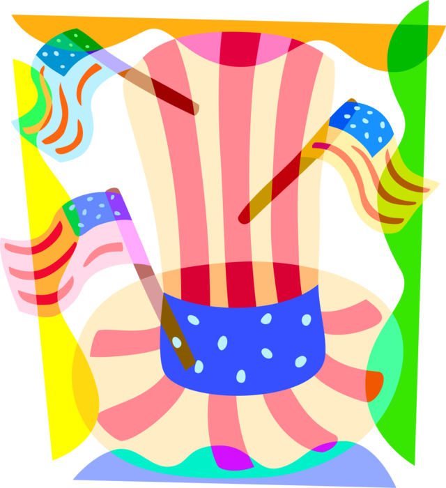 Vector Illustration of Independence Day 4th of July Uncle Sam National Personification of American Government