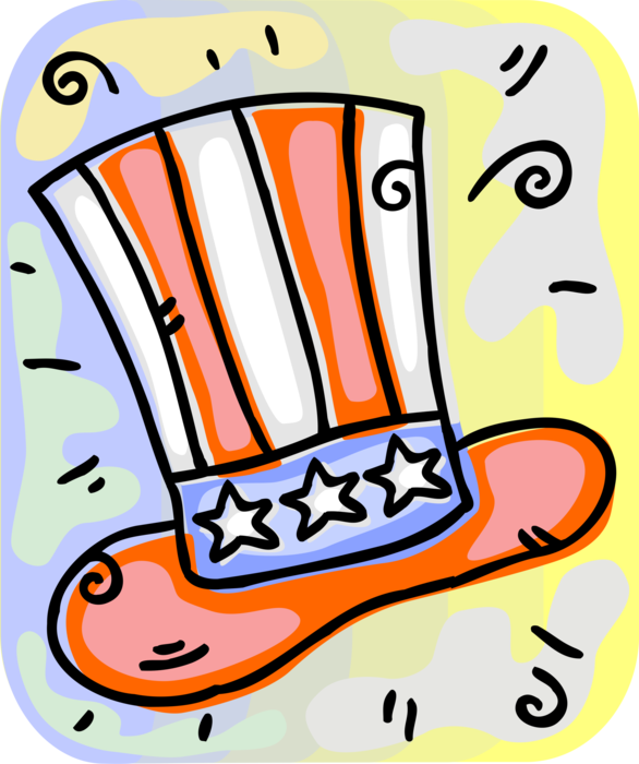 Vector Illustration of Independence Day 4th of July Uncle Sam National Personification of American Government