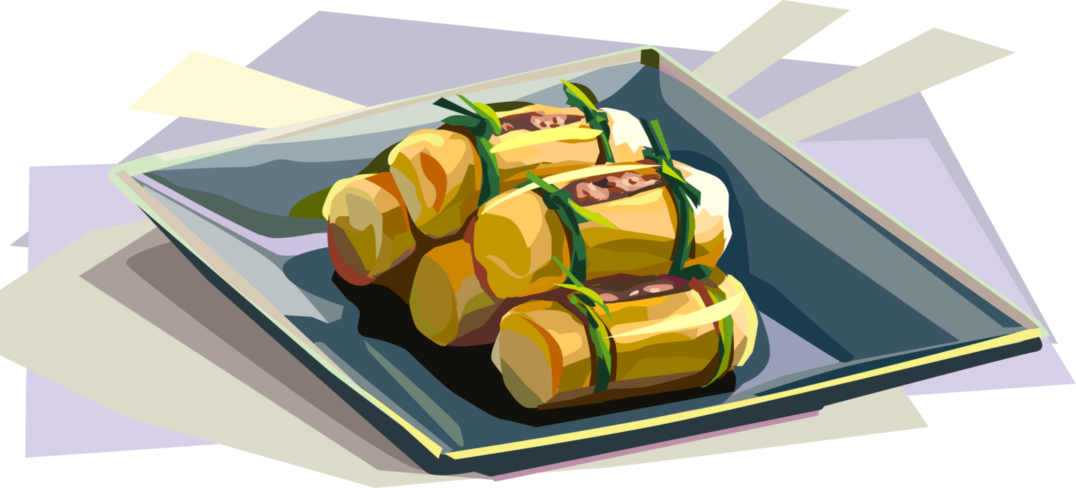 Vector Illustration of Korean Tteokjiim Rice Cake Sticks