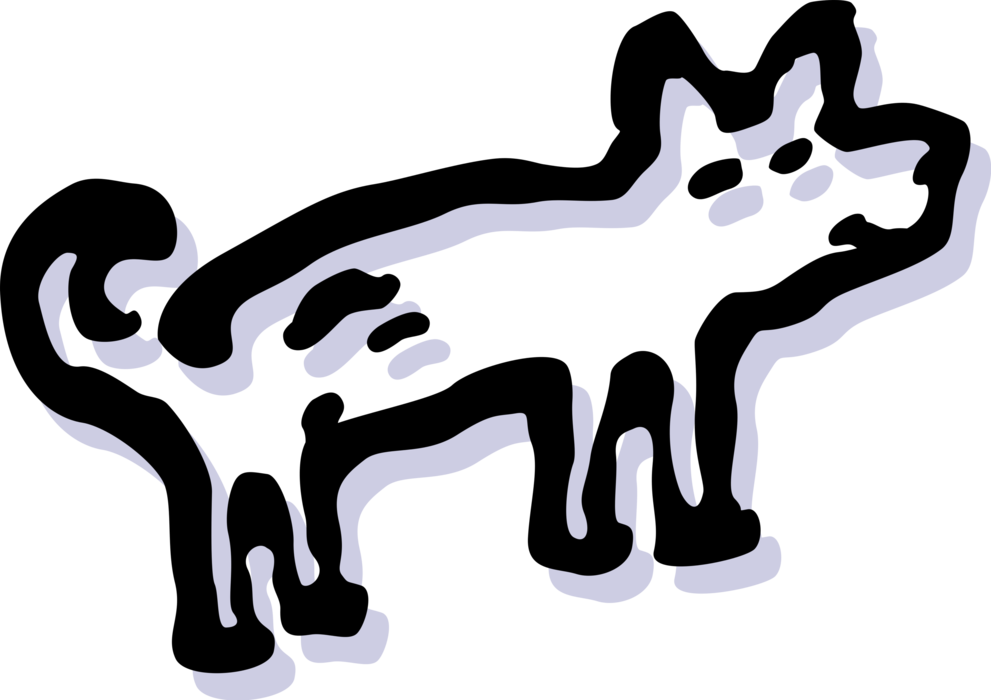 Vector Illustration of Family Pet Dog
