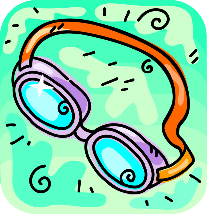 Vector Illustration of Swimming and Diving Goggles