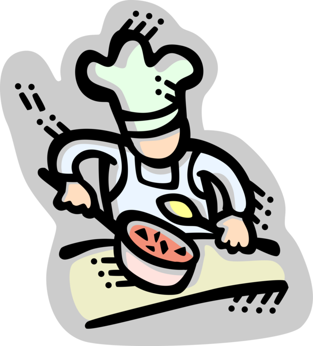 Vector Illustration of Culinary Cuisine Restaurant Chefs Prepares and Cooks Food