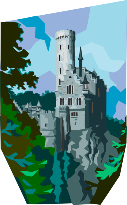 Vector Illustration of Baden-Württemberg Castle, Germany