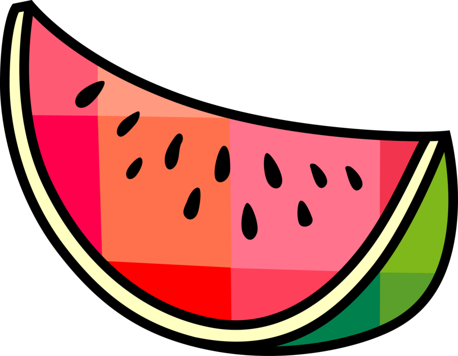 Vector Illustration of Watermelon Fruit Melon Slice