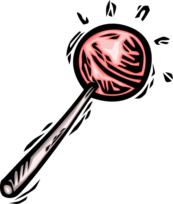 Vector Illustration of Lollipop Sucker Candy Confection on Stick