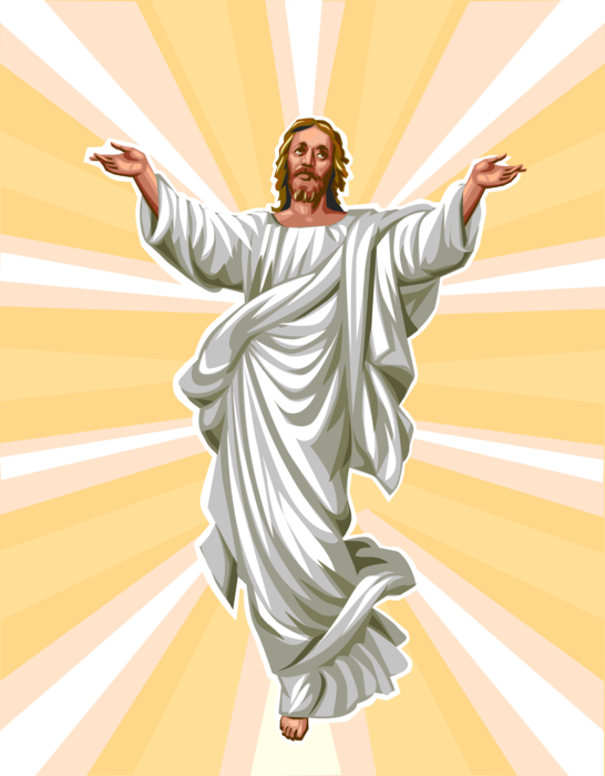 Vector Illustration of Jesus Christ, Messiah Son of God and Central Figure of Christianity