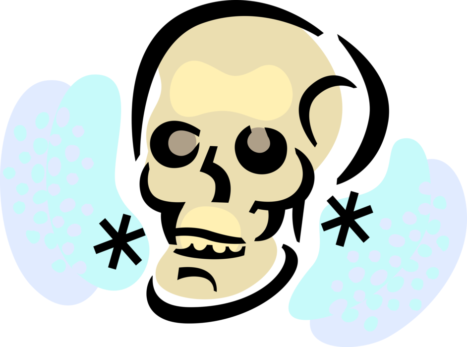 Vector Illustration of Halloween Skull in Night of the Dead Día de Muertos 
