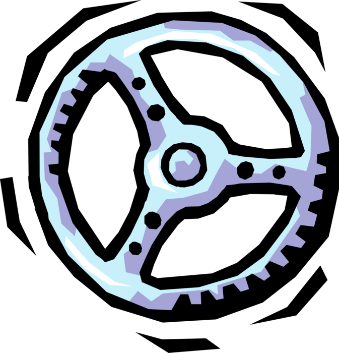 Vector Illustration of Automobile Motor Vehicle Car Steering Wheel