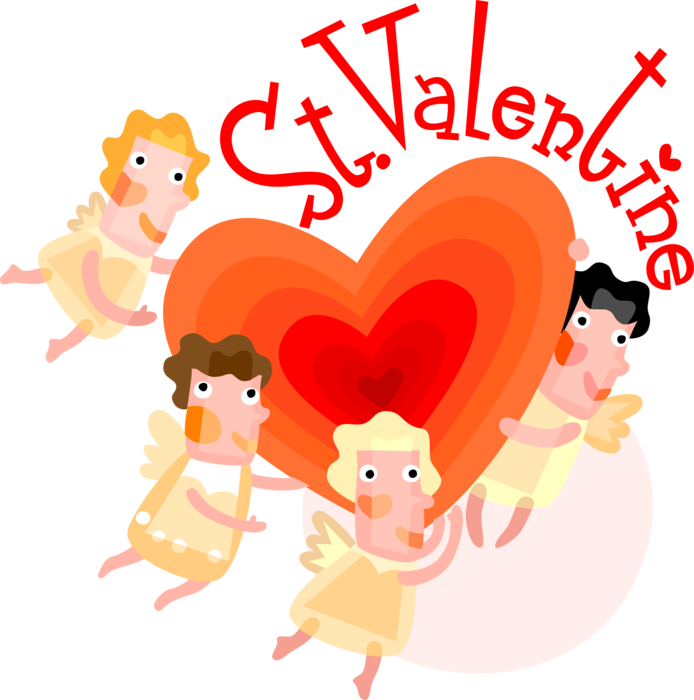 Vector Illustration of Valentine's Day Sentimental Valentine Cards Express Affection