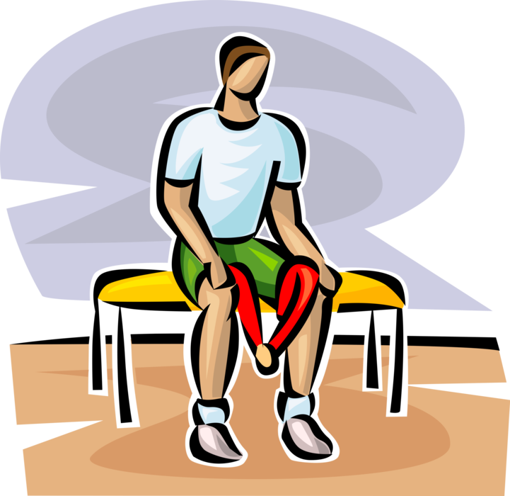 Vector Illustration of Physical Fitness Stretching Exercise Workout