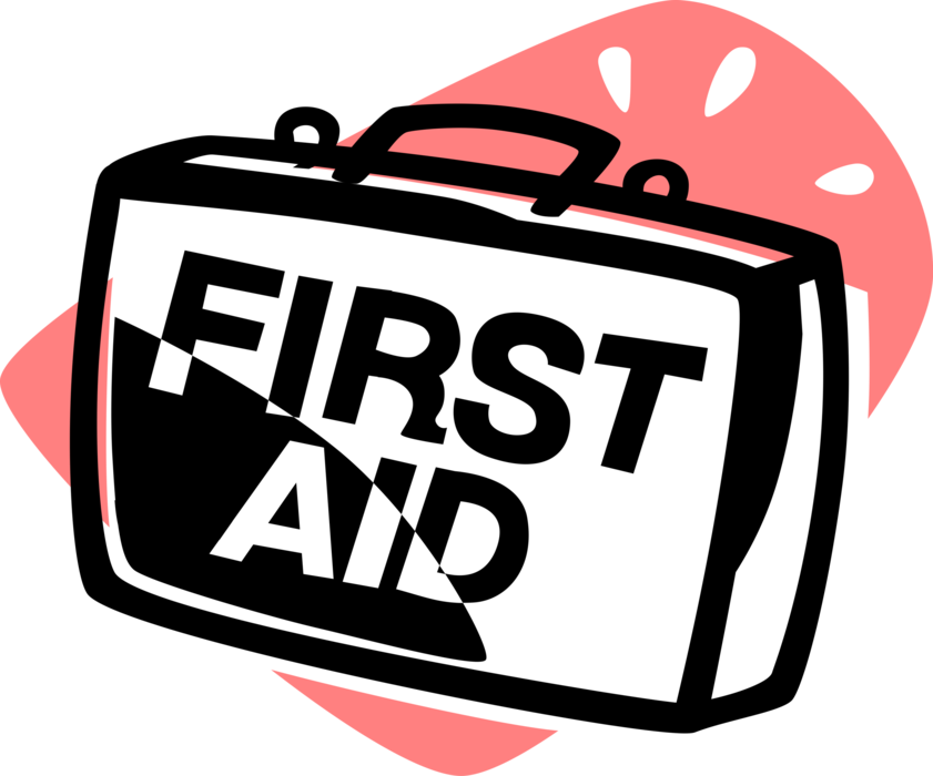 Vector Illustration of First Aid Kit Portable Medical Case to Transport Medical Supplies and Medicine