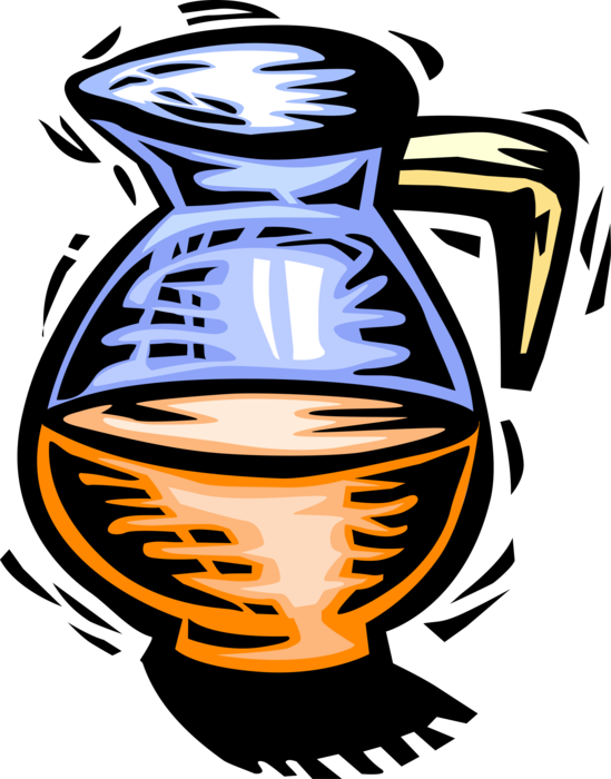 Vector Illustration of Citrus Orange Juice Drink Pitcher Jug