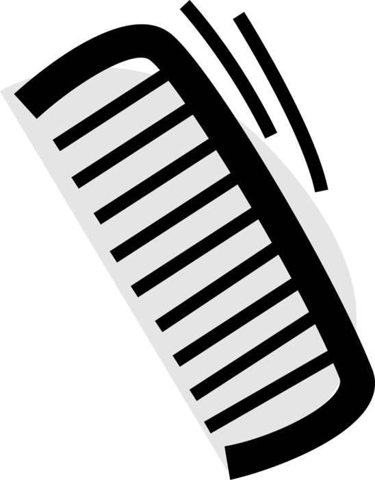 Vector Illustration of Personal Grooming Hair Comb