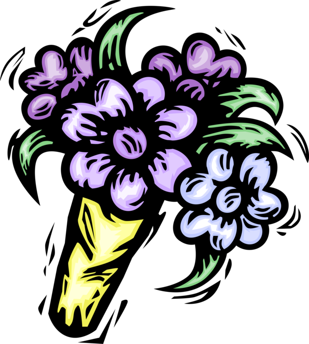 Vector Illustration of Floral Bouquet Flowers