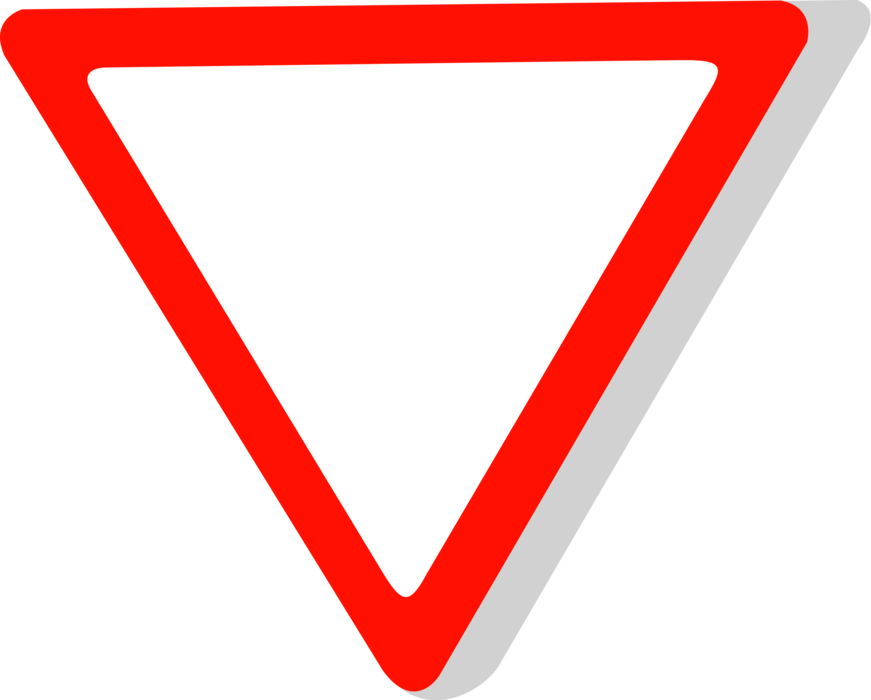 Vector Illustration of European Union EU Traffic Highway Road Sign, Yield