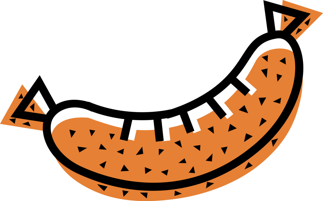 Vector Illustration of German Bratwurst Oktoberfest Meat Link Sausage