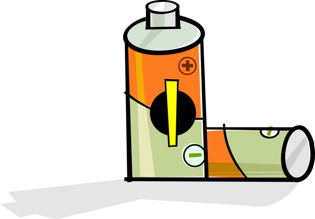 Vector Illustration of Electrical Energy Power Source Batteries
