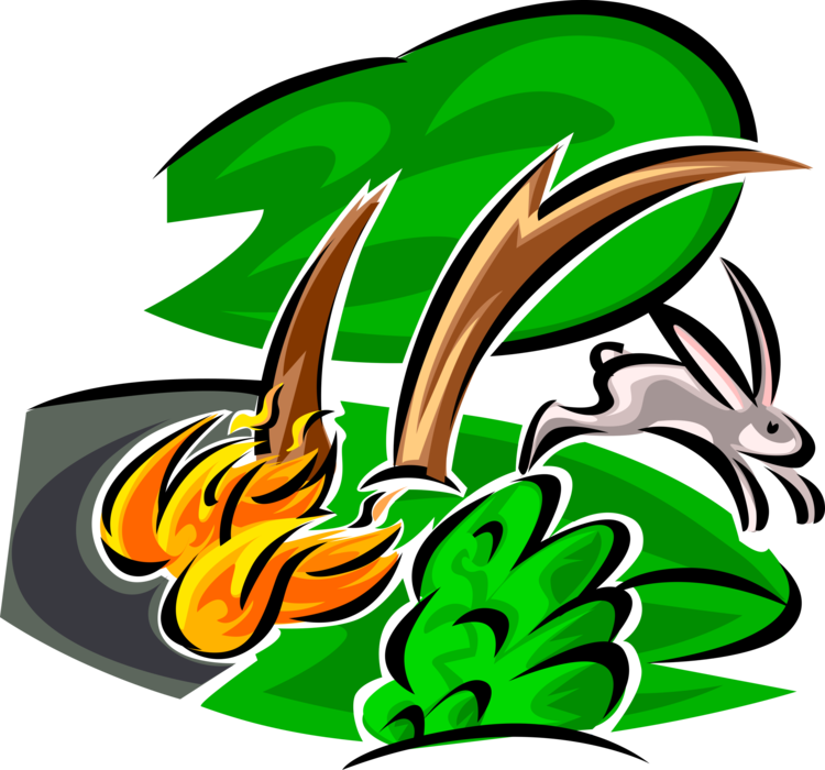 Vector Illustration of Climate Change Global Warming Forest Fires Destroy Natural Environment