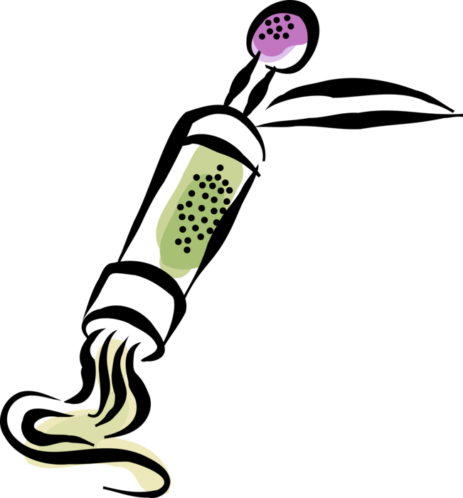 Vector Illustration of Cake Frosting and Decorating Icing Gun