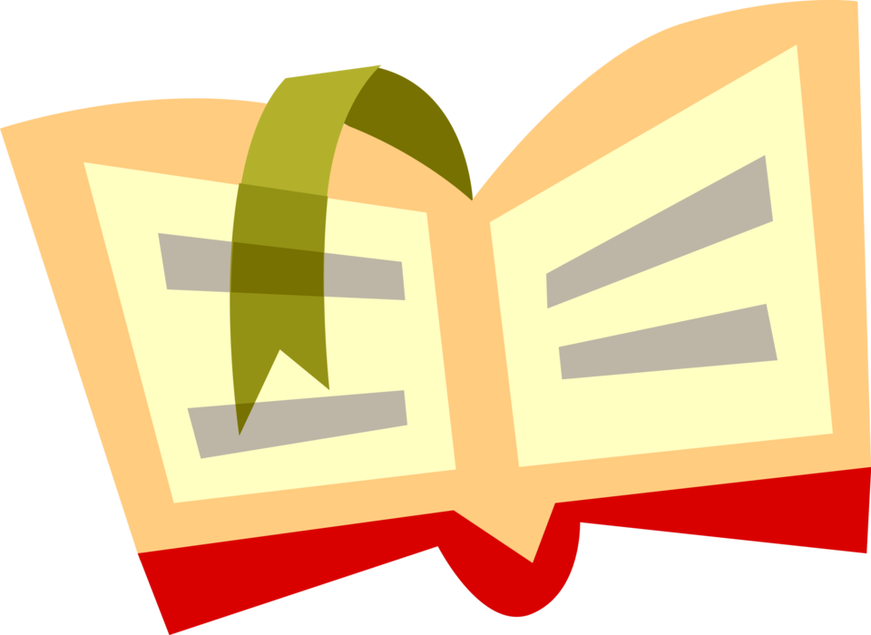 Vector Illustration of Books as Printed Works of Literature Fiction or Nonfiction Borrowed from Lending Library