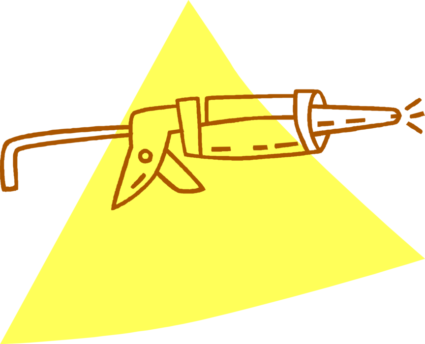 Vector Illustration of Caulking Sealant Gun Seals Joints and Seams