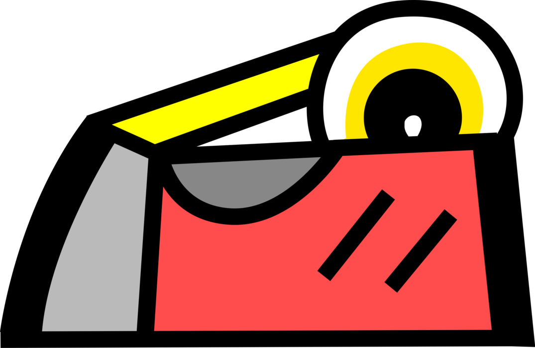 Vector Illustration of Pressure-Sensitive Adhesive Tape Dispenser