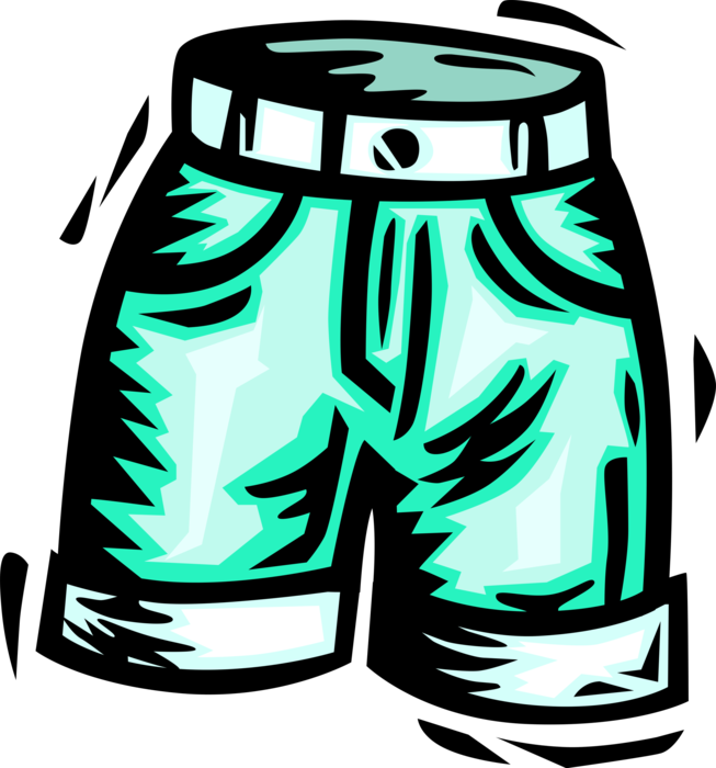 Vector Illustration of Clothing Apparel Garment Short Pants