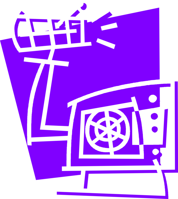 Vector Illustration of Airport Radar Object Detection System Uses Radio Waves to Determine Range, Angle & Velocity