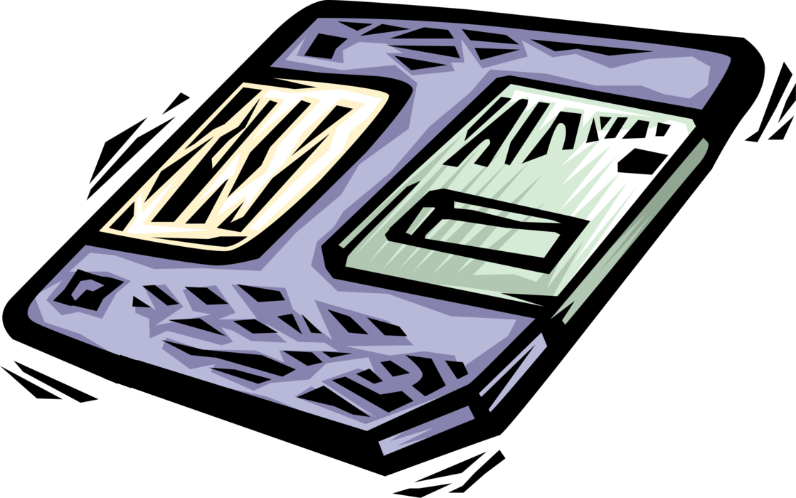 Vector Illustration of Floppy Disks Digital Storage Media