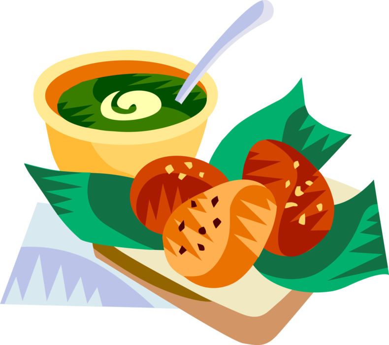 Vector Illustration of Acaraje, Brazilian Deep Fried Black Eye Pea Cakes