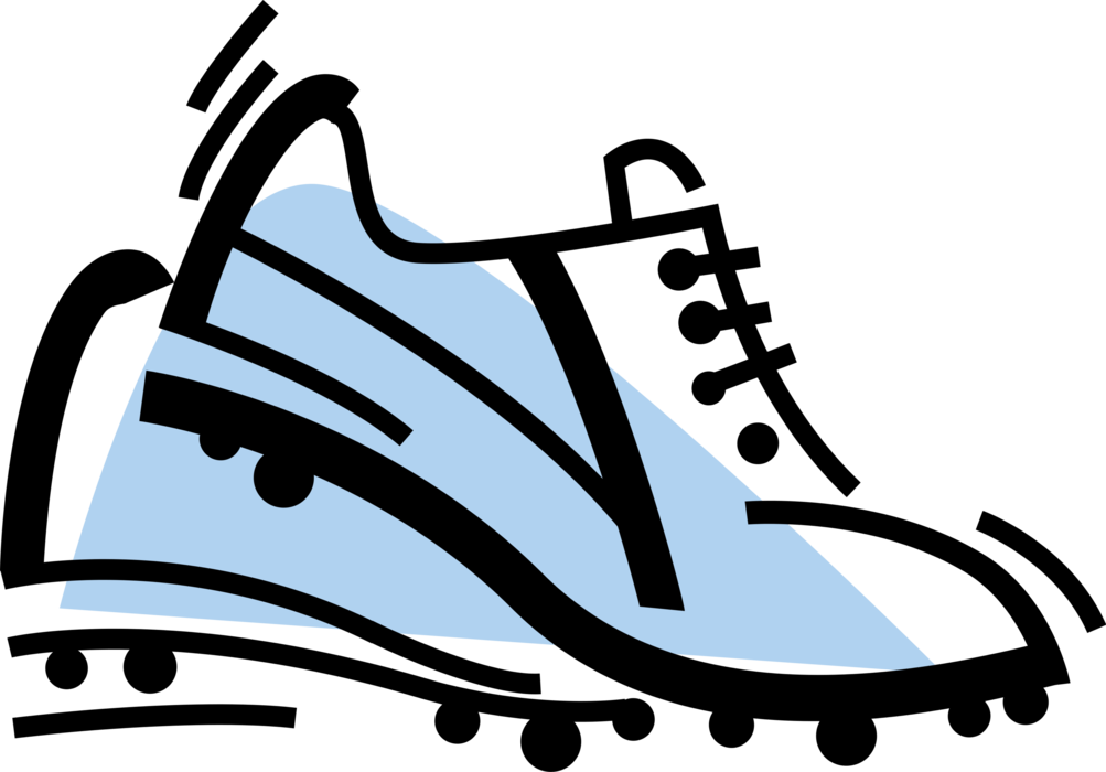 Vector Illustration of Athletic Footwear Sports Cleats