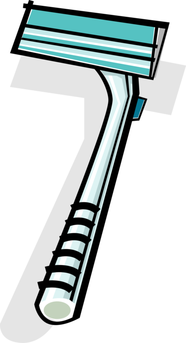 Vector Illustration of Personal Grooming Safety Razor Shaving Implement