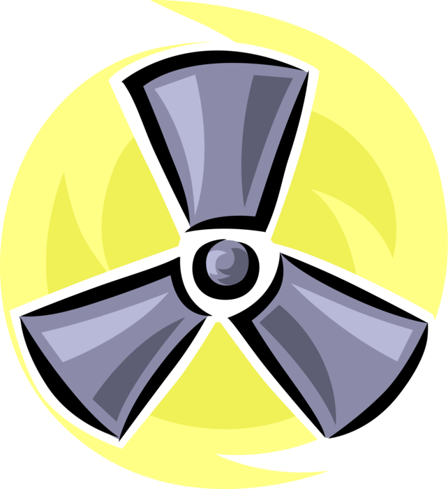 Vector Illustration of Nuclear Fallout Radioactive Radiation Symbol