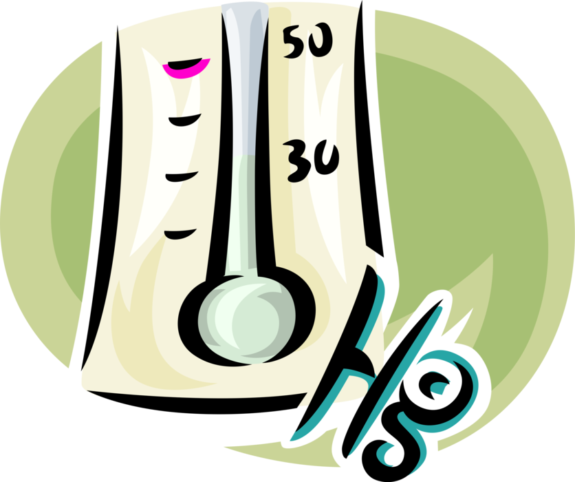 Vector Illustration of Thermometer for Measuring Air Temperature Gradient