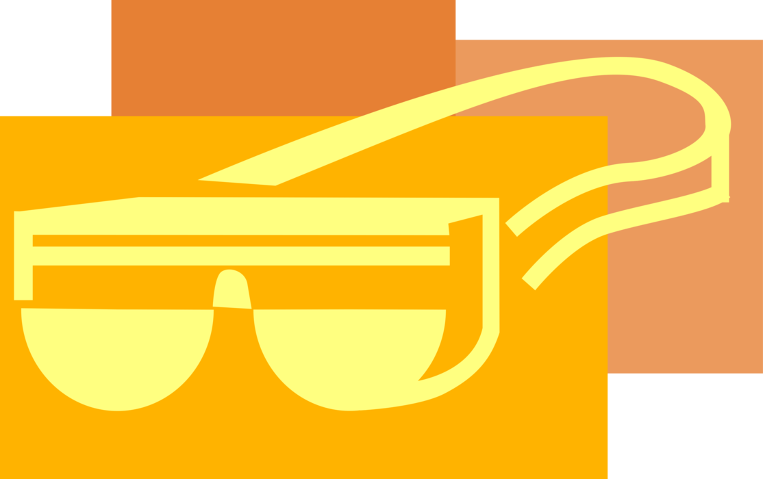 Vector Illustration of Welder's Protective Eyewear Safety Welding Goggles
