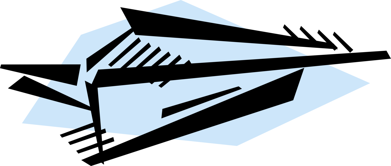 Vector Illustration of Paper Airplane Toy Aircraft Glider