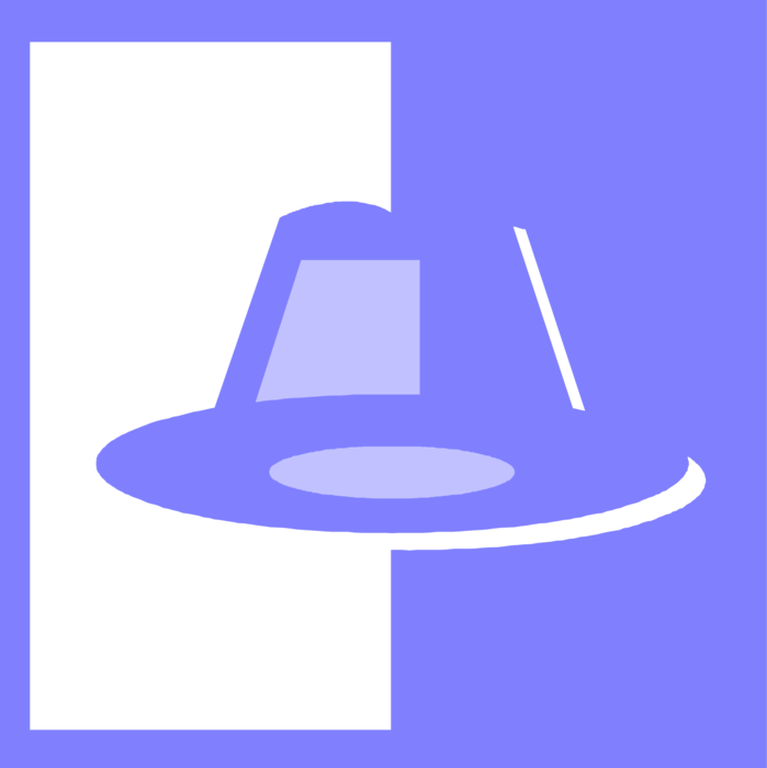 Vector Illustration of Head Covering Hat Protects Against the Elements