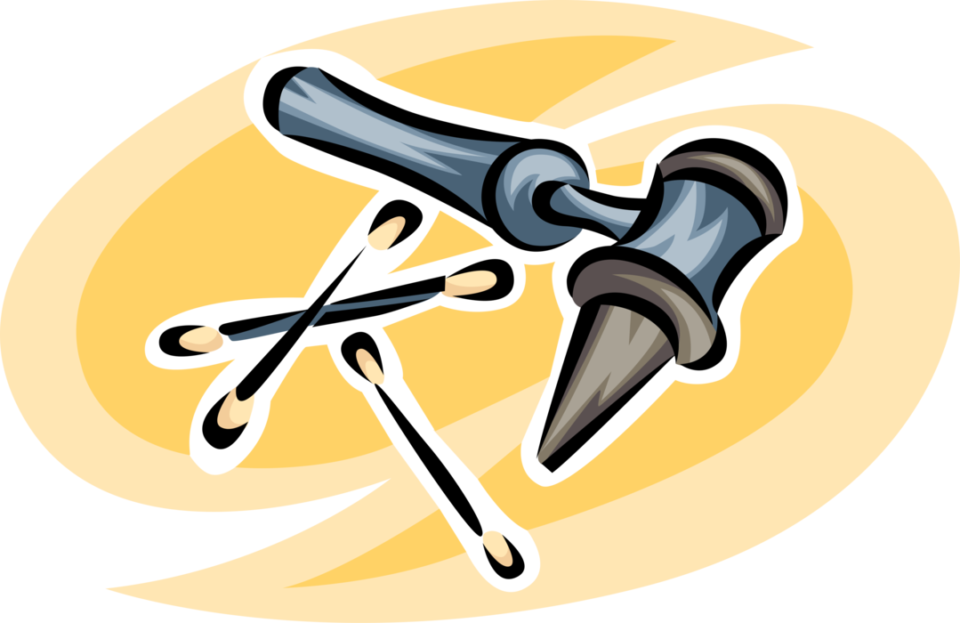 Vector Illustration of Doctor's Otoscope or Auriscope Medical Device Looks in Ears