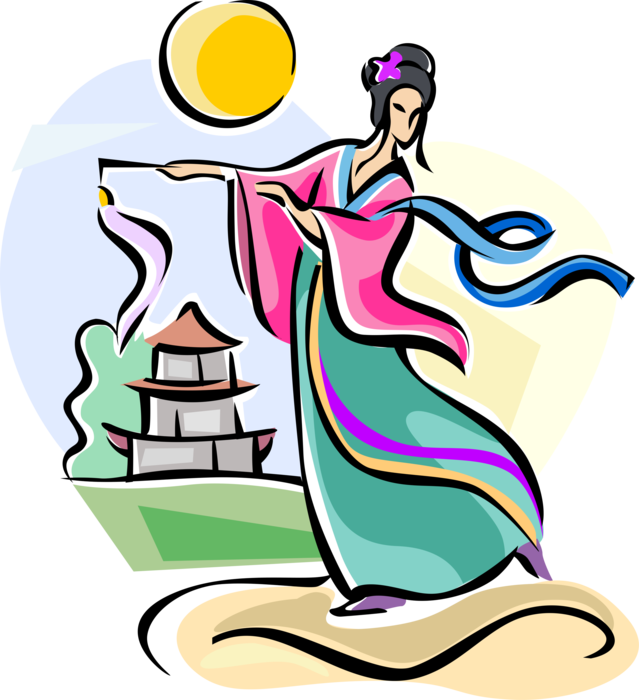 Vector Illustration of Chinese Mid-Autumn Harvest Moon Festival Celebrates Gathering, Thanksgiving, Prayer