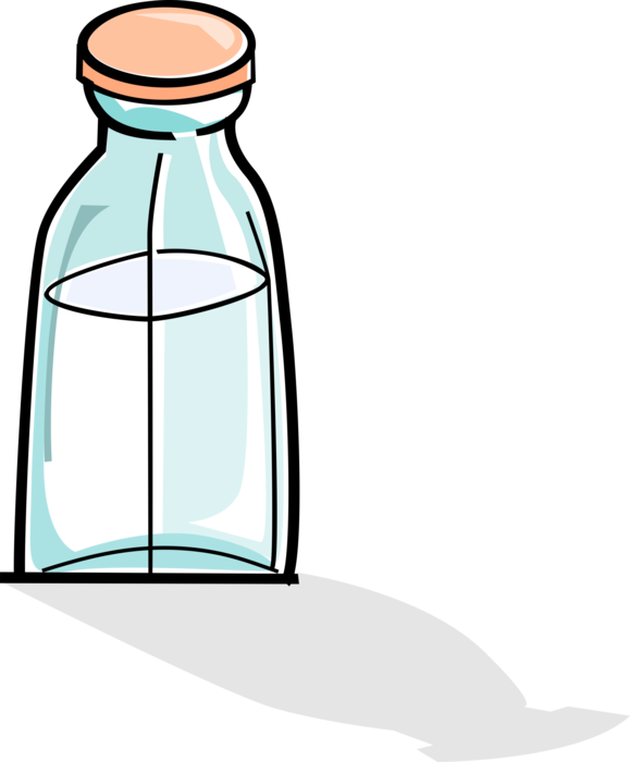 Vector Illustration of Bottle of Fresh Dairy Milk