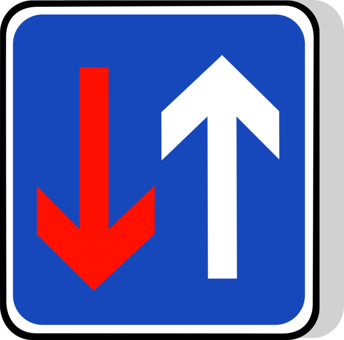 Vector Illustration of European Union EU Traffic Highway Road Sign, Priority Over Oncoming Vehicles