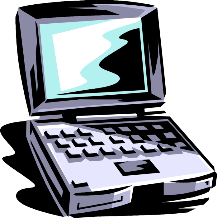 Vector Illustration of Laptop or Notebook Portable Personal Computer