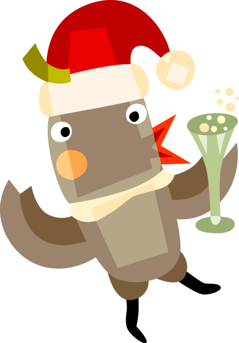 Vector Illustration of Santa's Workshop Helper