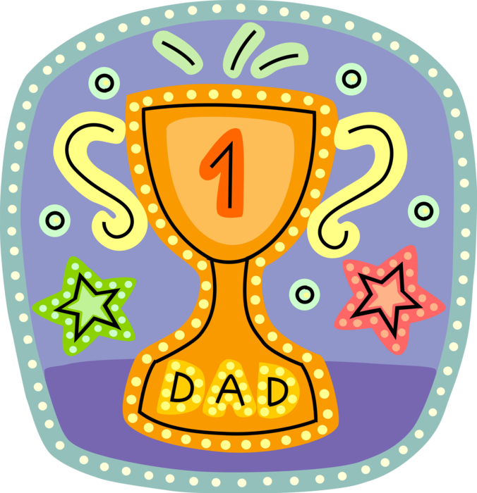 Father's Day Number One Dad - Vector Image