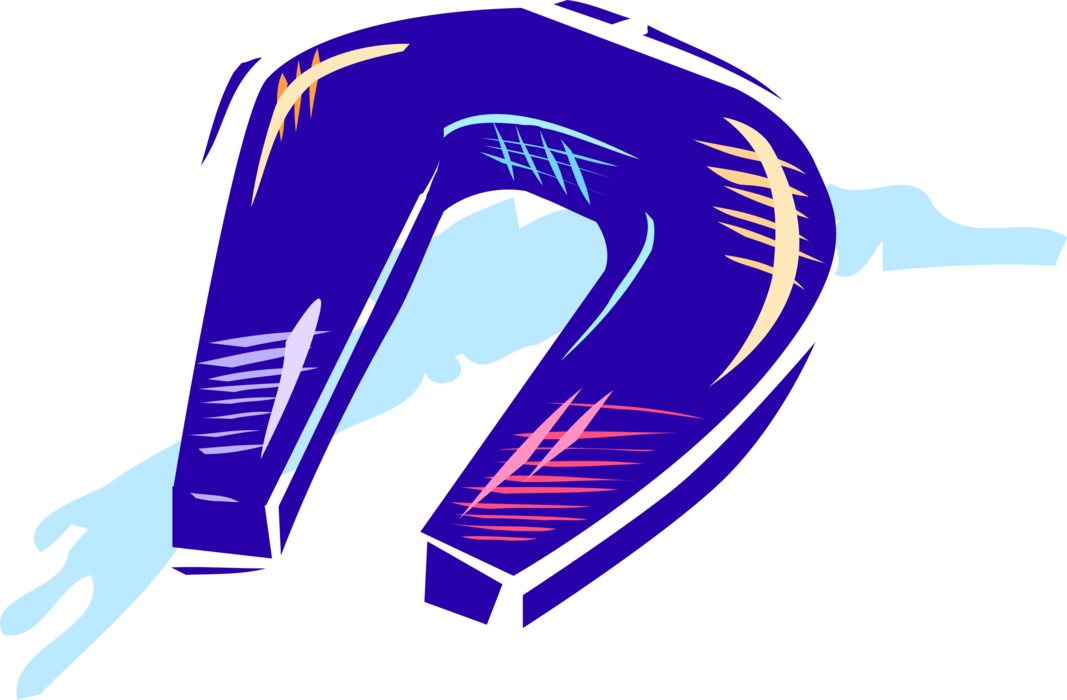 Vector Illustration of Magnet Produces Magnetic Field That Attracts and Repels Ferromagnetic Material