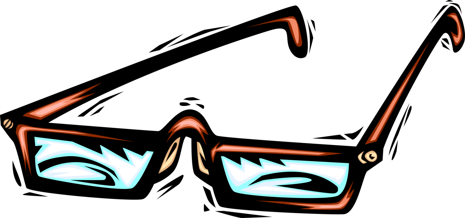Vector Illustration of Optical Prescription Reading Glasses and Eyeglasses