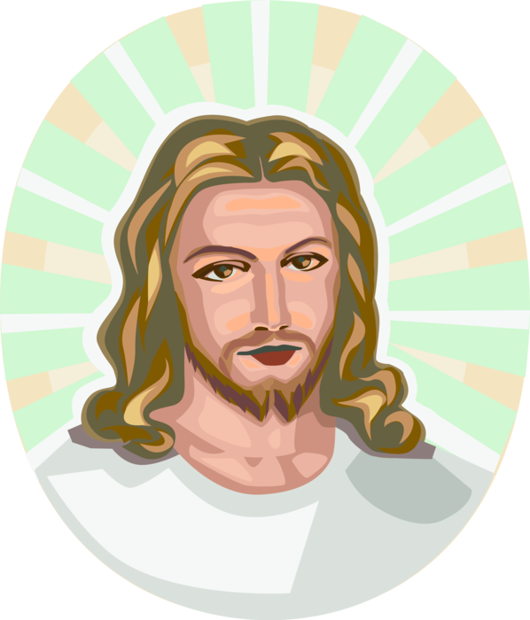 Vector Illustration of Jesus Christ, Messiah Son of God and Central Figure of Christianity