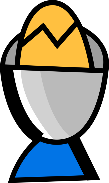 Vector Illustration of Soft Boiled Egg for Breakfast